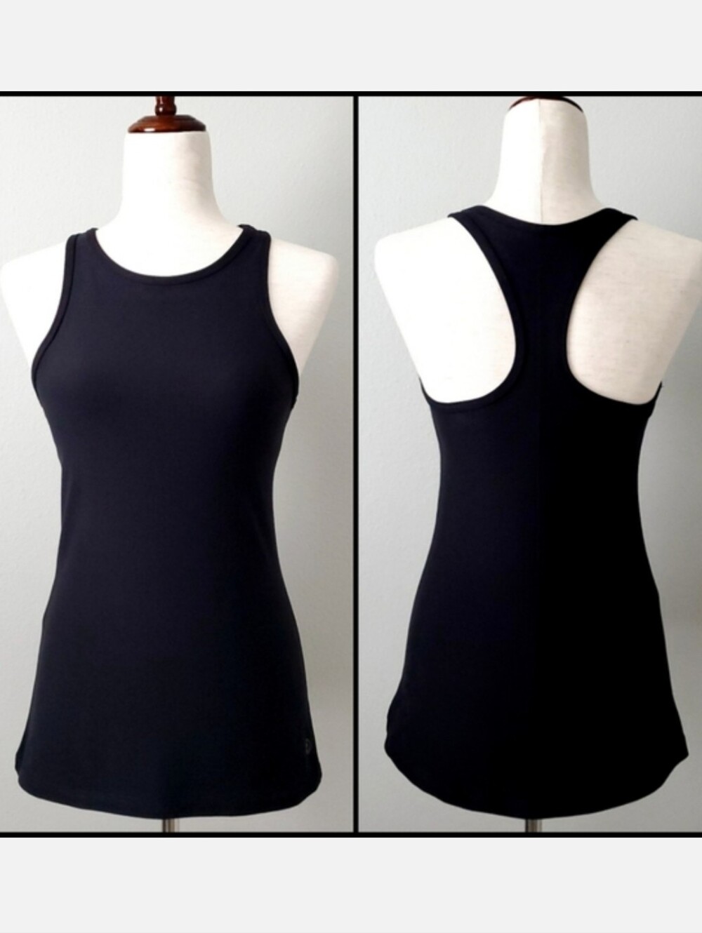 Scorpio Sol Black Racerback Yoga Tank With Built In Bra, Size Small